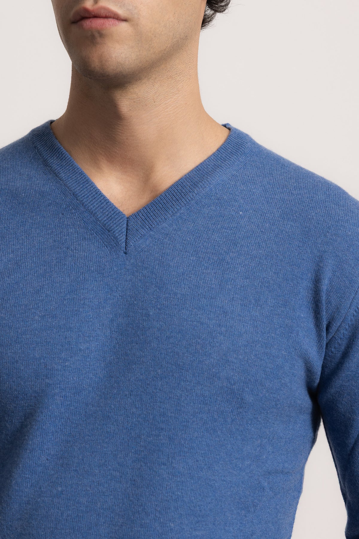 VITTORIO - Maglione scollo V (Jeans)