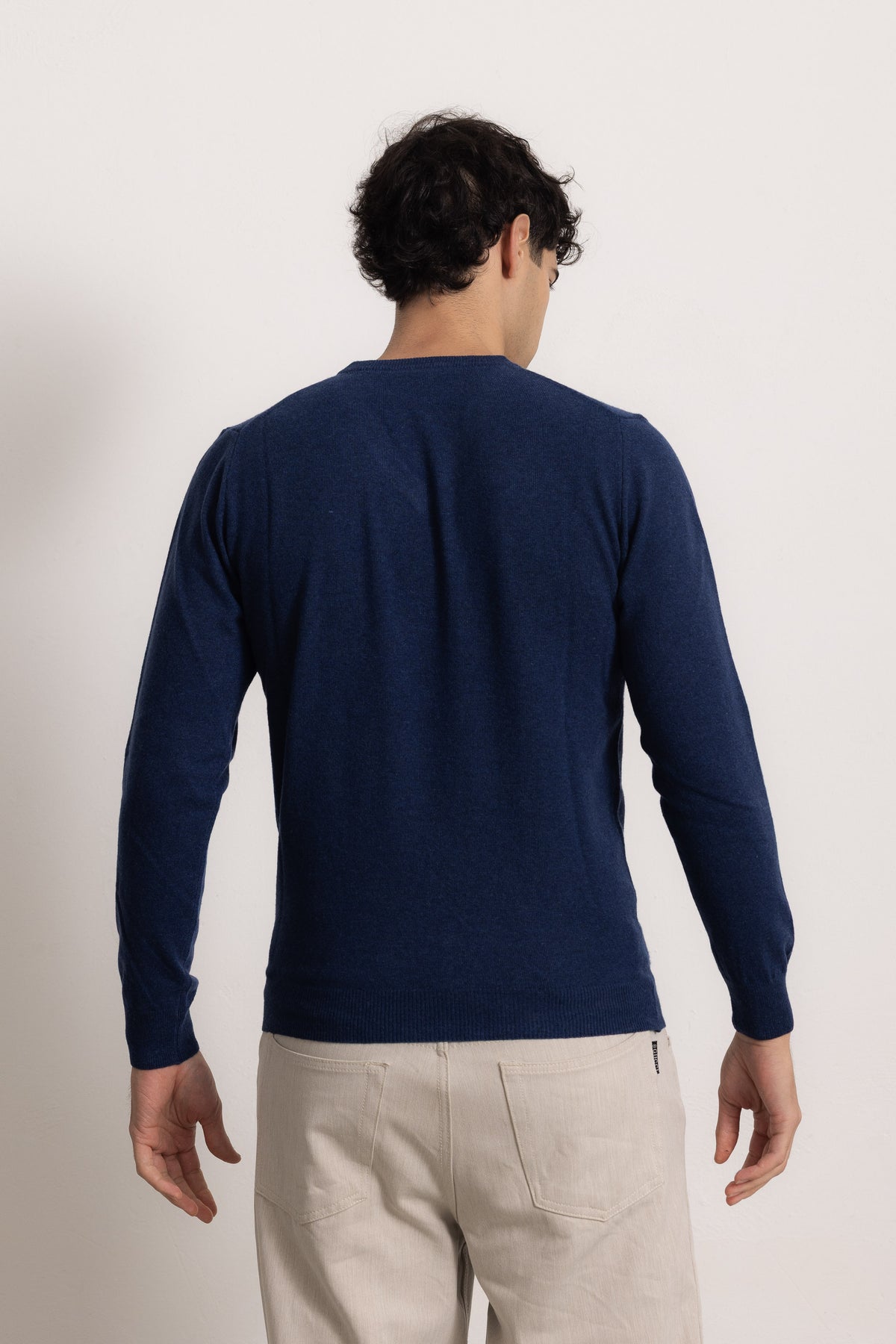 VITTORIO - Maglione scollo V (Marine)