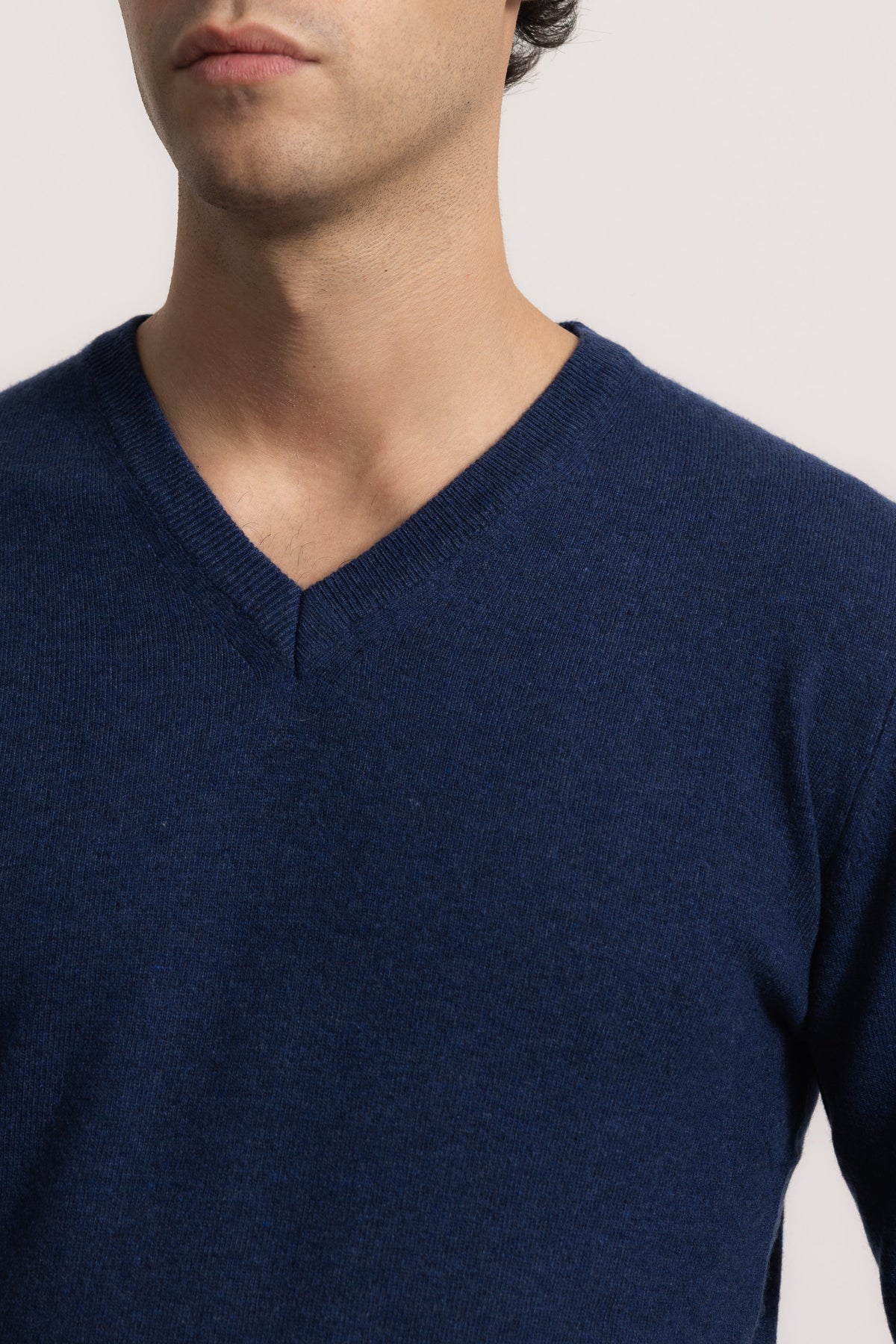 VITTORIO - Maglione scollo V (Marine)