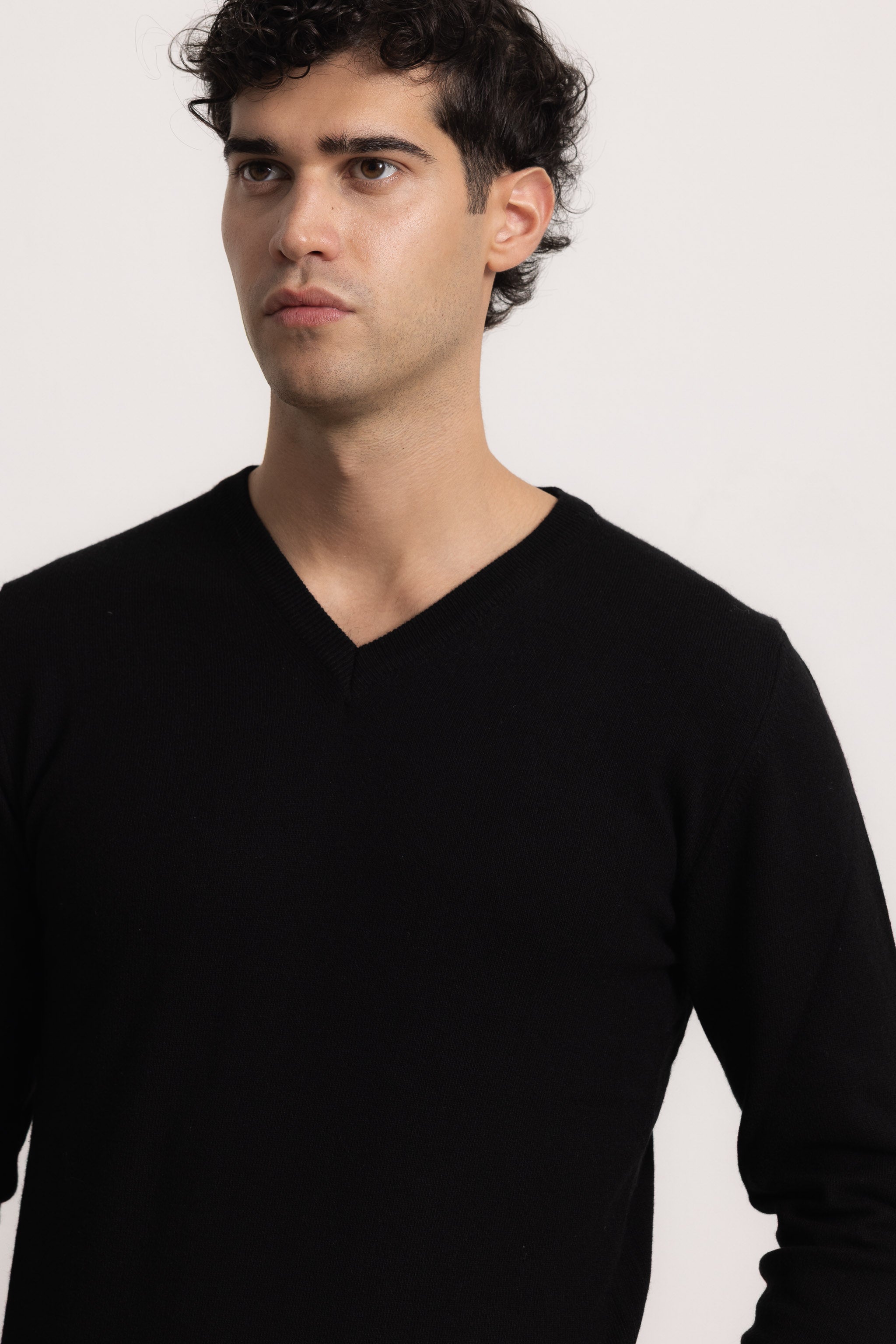 VITTORIO - Maglione scollo V (Nero)