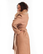 Cappotto con Cintura e Collo In Volpe Marrone - Elisabettapanerai